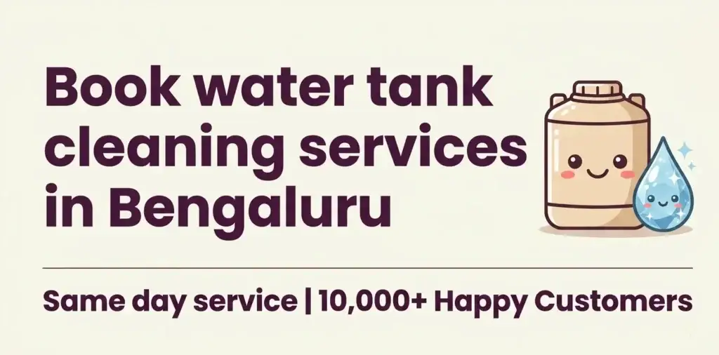 Tank cleaning Bengaluru - Book water tank and sump cleaning services